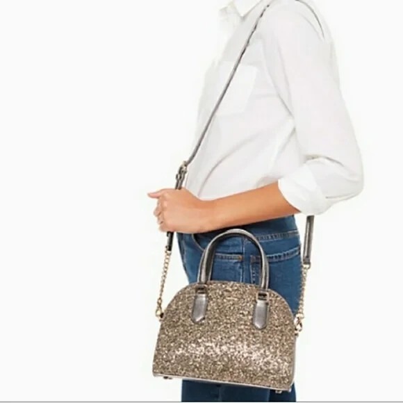 kate spade Handbags - Kate Spade Mini Reiley Laurel Way Glitter Satchel‎ Purse